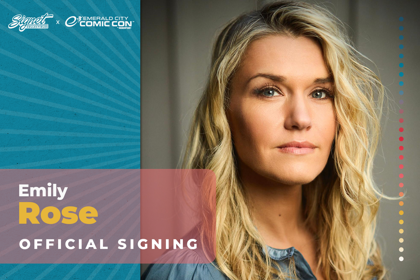 Emily Rose Autograph Pre-Order | Official Signing | ECCC – Signet