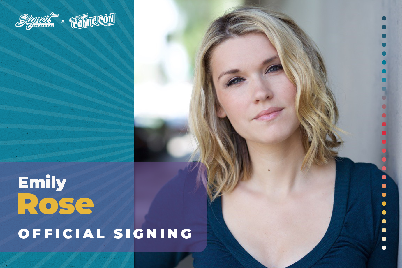 Emily Rose Autograph Pre-Order - New York Comic Con