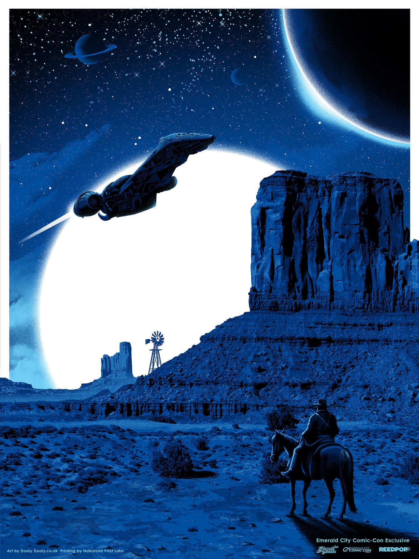 Space Cowboy ECCC 2024 Exclusive by Doaly – Firefly-Inspired Limited Edition Print