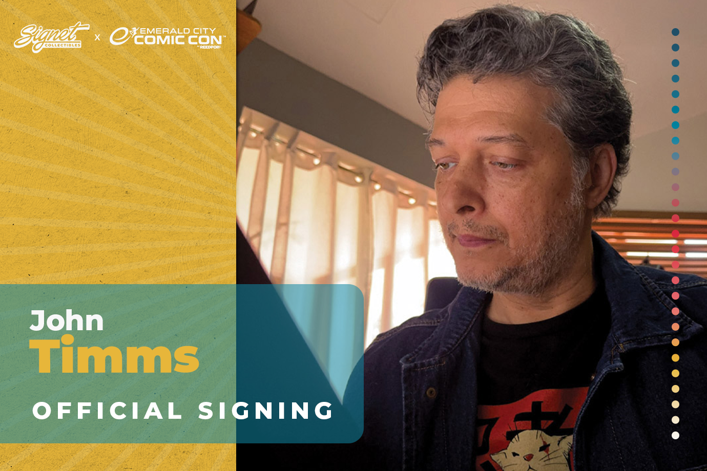 John Timms Autograph Pre-Order - ECCC