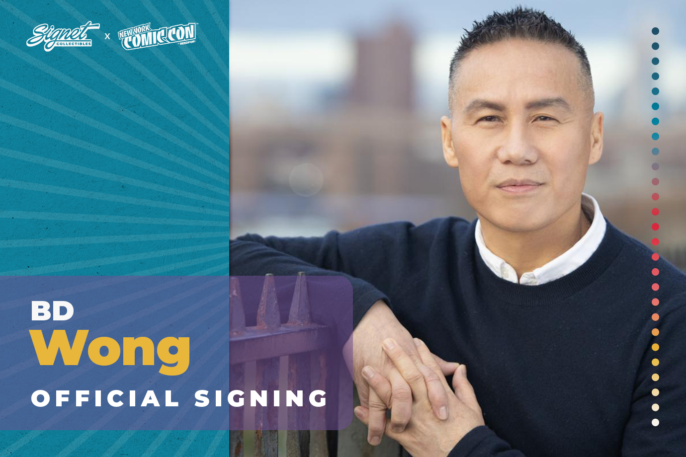 BD Wong Autograph Pre-Order - New York Comic Con